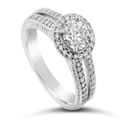 Halo 2.50 Ct. Diamonds Anniversary Ring Gold White