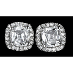 Halo Diamond Stud Earrings Natural Diamond Earring 2.25 Carats