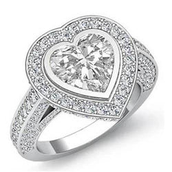Natural  Halo Diamond Wedding Ring Lady Fine 6.35 Carats Jewelry