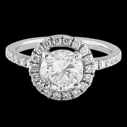 Halo Diamonds Wedding Ring White Gold 14K 1.5 Ct. Halo Ring
