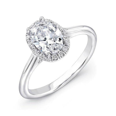Oval Halo Engagement Ring 3.20 Ct