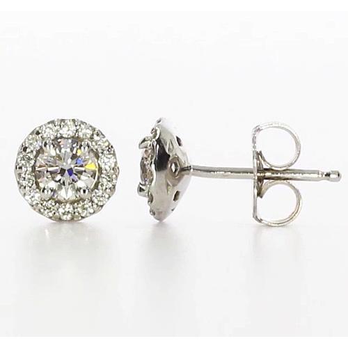 Halo Studs Diamond Earrings Studs- Halo