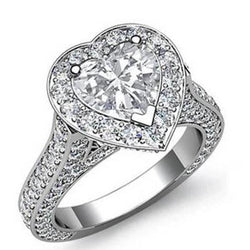 Natural Diamond Ring 6.45ct - White Gold 14K