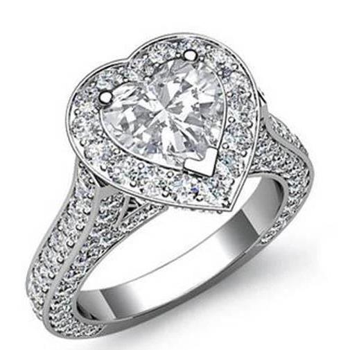 natural round diamond 6.45ct ring front view