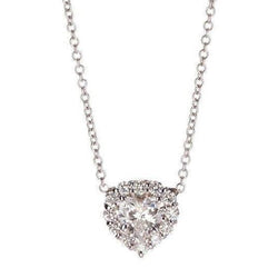 Natural Diamond Pendant 5ct - White Gold 14K