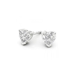 Heart Cut Natural Earth Mined Diamond Women Stud Earring White Gold Jewelry New 1 Carats