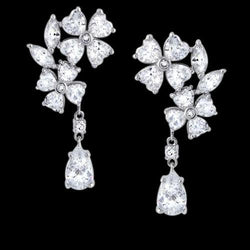 Heart Marquise & Pear Diamonds 2.5 Carat Chandelier Diamond Earring