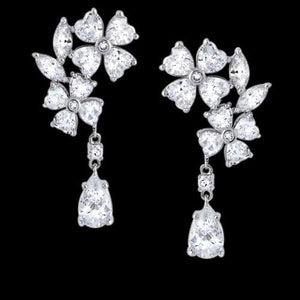 Heart Marquise & Pear Diamonds 2.5 Carat Earring Chandelier Diamond ...