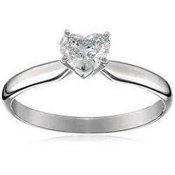 Heart Shape 1.25 Carat Lab Grown Diamond Wedding Ring White Gold