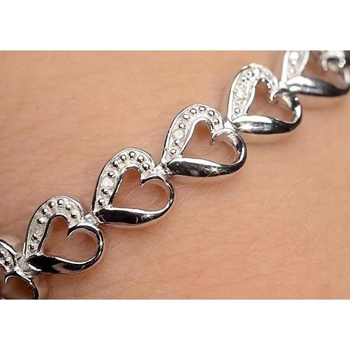 Heart Shape Diamond Bracelet 7 Carats Women Jewelry New Tennis Bracelet