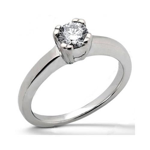 High Quality  Lady’s Elegant Sparkling Unique Solitaire White Gold Diamond Ring 