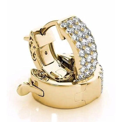 Hoop Diamond Earrings 2.40 Carats Hoop Earrings