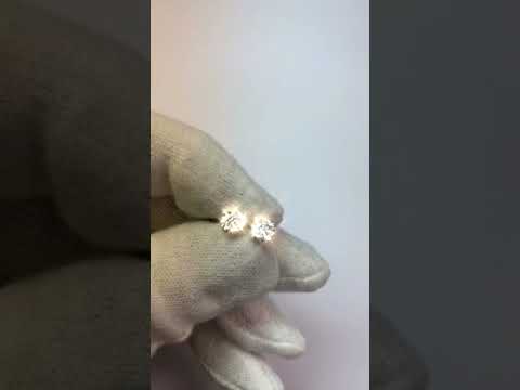  Women Diamond Engagement Ring White Gold Stud Earrings