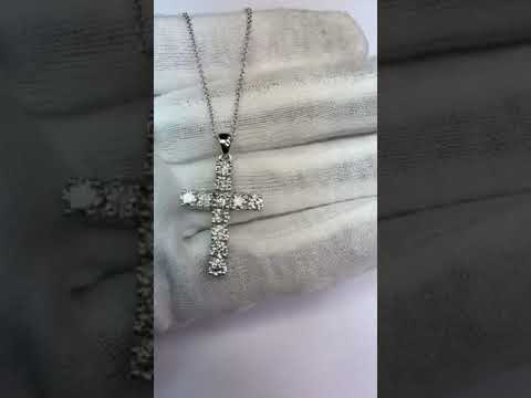 2 Ct Round Diamond Ladies Cross Pendant Jewelry