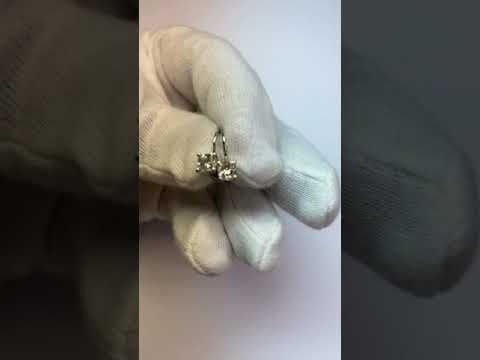 1 Carat Princess Cut Solitaire Diamond Leverback Earring