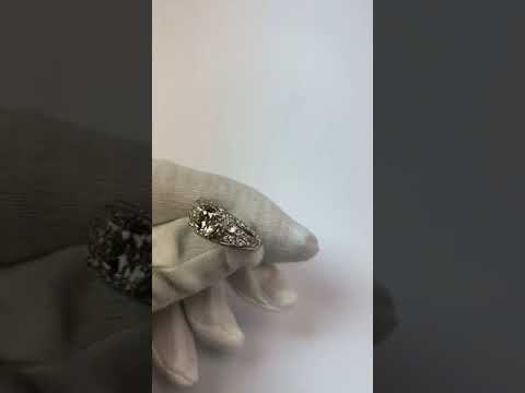  White Elegant Gold Anniversary  Diamond Ring 