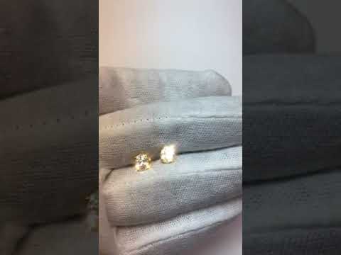 Diamond Oval Cut 1 Carat Diamond Stud Earring White Gold New