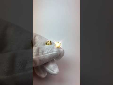 Prong Set Diamond Stud Earring Yellow Gold Stud Earrings