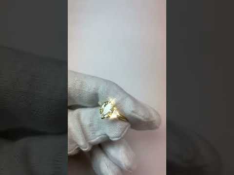 3 Stone Marquise Diamond Trillion Ring & Matching Band 3 Carats