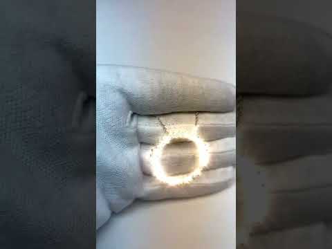 Round Brilliant Shape Diamond Circle Pendant Necklace 3 Carat WG 14K