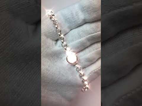 2 Carat Yards Diamond Bracelet Chain Style White Gold with Lobster Clasp