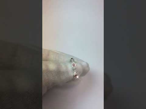 Products Round Red Ruby And Diamond  Carat Milgrain 5 mm Wide