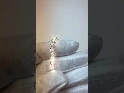 Real Round Cut Diamond Tennis Bracelet Sparkling White Gold 14K 7.20 Ct
