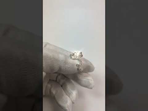 Lady’s Twisted Sparkling Unique Engagement White Gold Anniversary Ring 