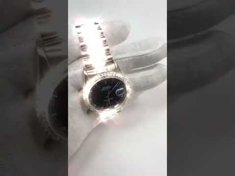 Blue Stick Dial Watch Ss Jubilee Diamond Perpetual Rolex Mens
