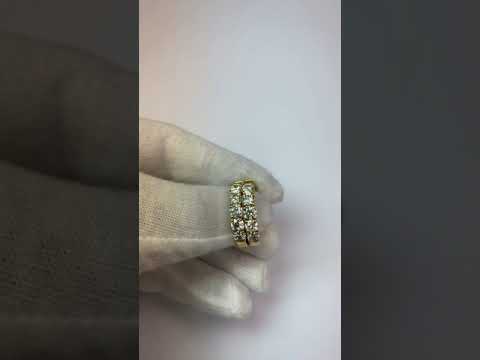 Hoop Style Earrings Round Diamond White Gold 14K Success