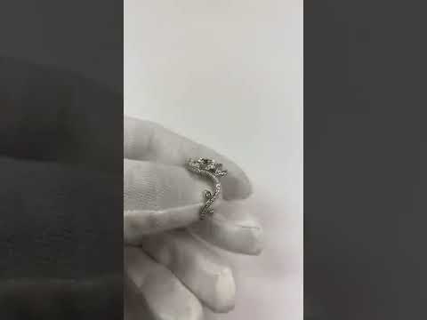 Lady’s Twisted Sparkling Unique Engagement White Gold 