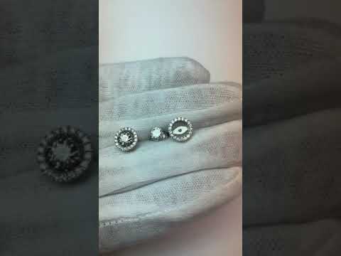 1.40 Ct Diamond Stud Halo Jacket Earrings