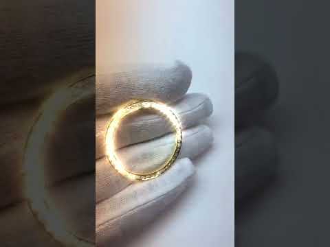 Yellow Gold Custom Diamond Bezel To Fit Rolex Datejust  Watch 2 Carats