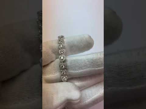 Genuine  3.35 Carats Brilliant Cut Diamonds Ladies Bracelet Gold White 14K