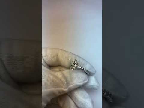 Unique Fancy Marquise And Round Diamond Engagement Ring White Gold Engagement Ring