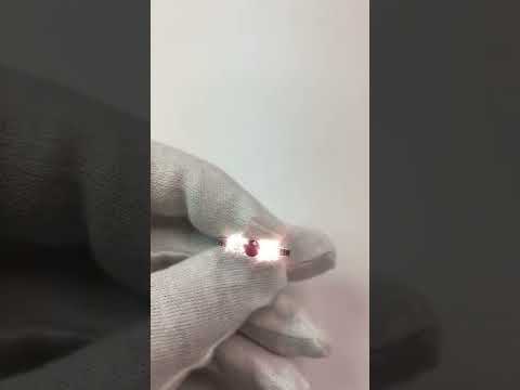 New Channel Set Ring Diamond & Ruby White Gold  Gemstone Ring