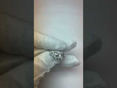 4 Carat 3 Stone Diamonds Engagement Ring White Gold 