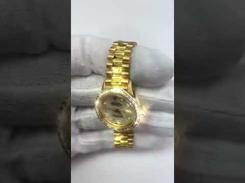 Lady Rolex Presidential Watch Mop Bezel President Yellow Gold