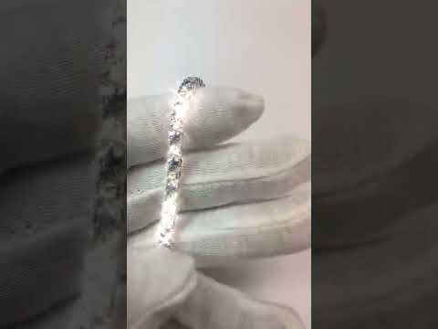 Princess Cut  Elegant Woman's   Diamond   Tennis Bracelet Ceylon Blue Sapphire   New Gemstone Bracelet