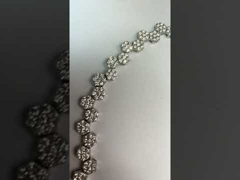 21 Ct Small Brilliant Cut Diamonds Lady Necklace White Gold 14K