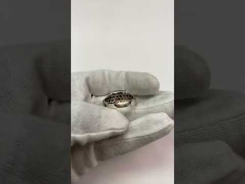 Lightning Opal Men's Diamond Ring White Gold 14K