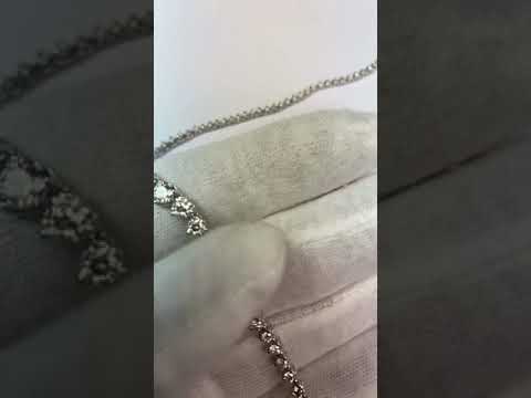 7 Carats Prong Set Diamonds Tennis Necklace White Gold 14K