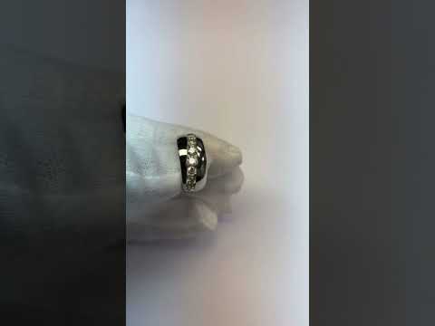 1.25 Ct Round Cut Diamond Mens Wedding Band Ring14K White Gold