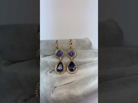  Tanzanite Dangle Earrings With White Gold Success