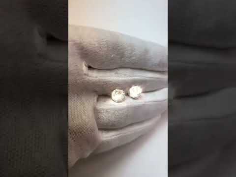 Fancy Princess Cut Style White Gold Diamond Studs Halo Earrings