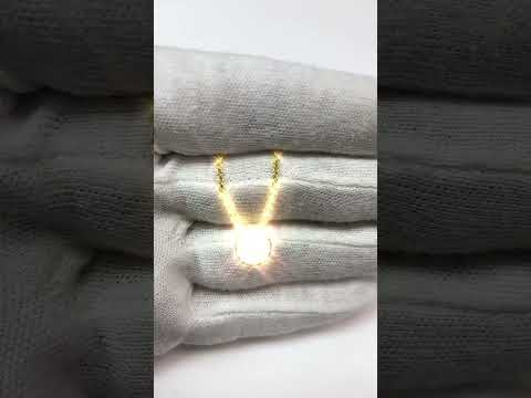 Diamond Necklace Pendant 1.50 Carat Round Cut Bezel Set 14K White Gold