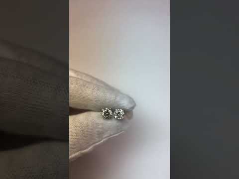  14K Prong Round Diamond Stud Earring G Si1 2 Carats