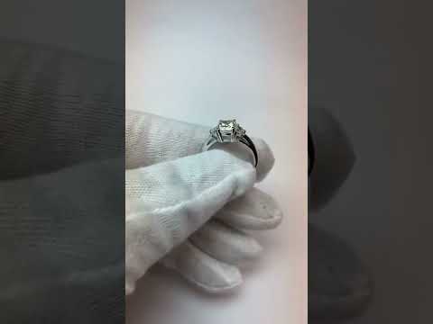 2.15 Ct. Cushion Half Moon Diamond Royal Engagement Ring Gold