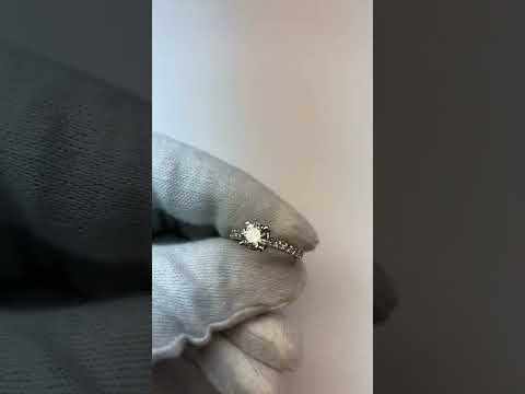 1.45 Ct Round Cut Diamond Engagement Ring 14K White Gold