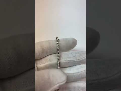 Genuine  White Gold Round Cut Diamond Tennis Bracelet Sparkling Jewelry 5 Ct